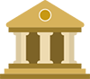 Museums 3D Icon Gold 100px