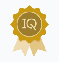 News IQ Ribbon Icon Gold